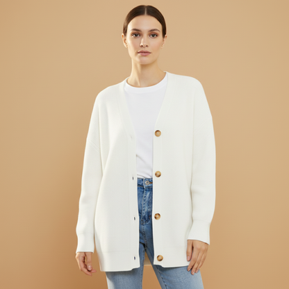 Ladies Open Front V Neck Sweater Cardigan