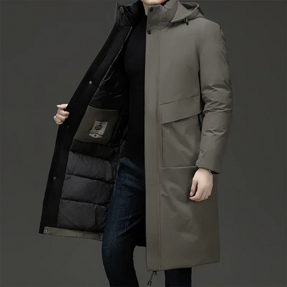 Warm Waterproof Men's Parka Coat with Hood - ModishWorld