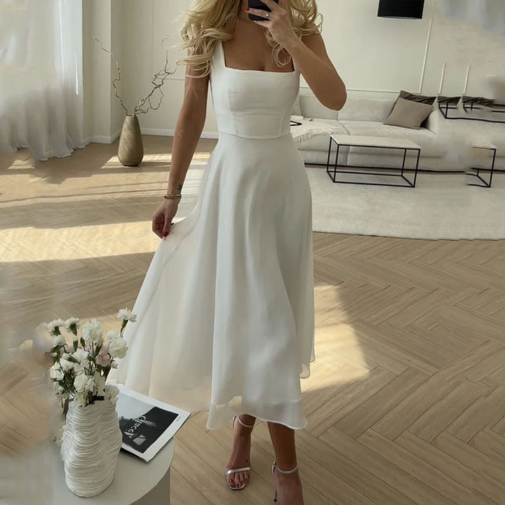 Chic Strapless Simple Shift Dress for Ladies - ModishWorld