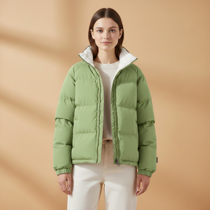 Warm Winter Parka with Hood and Fleece Lining
