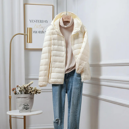 Warm Women's Down Hooded Coat