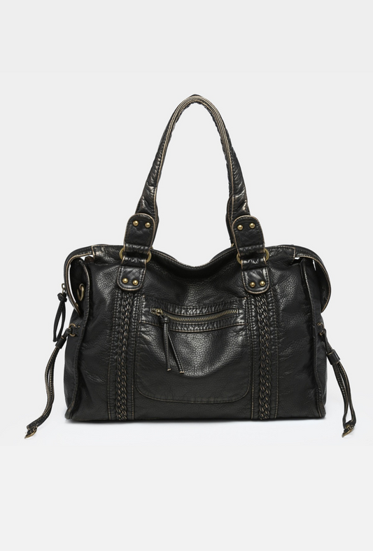 Classic Brown Leather Handbag - ModishWorld