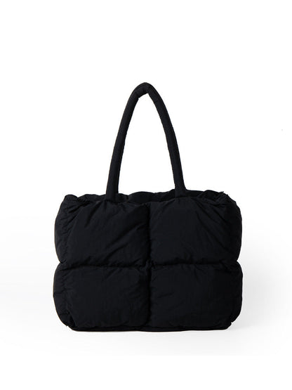 Women's Puffer Tote Bag - Chic Water Resistant Large Capacity