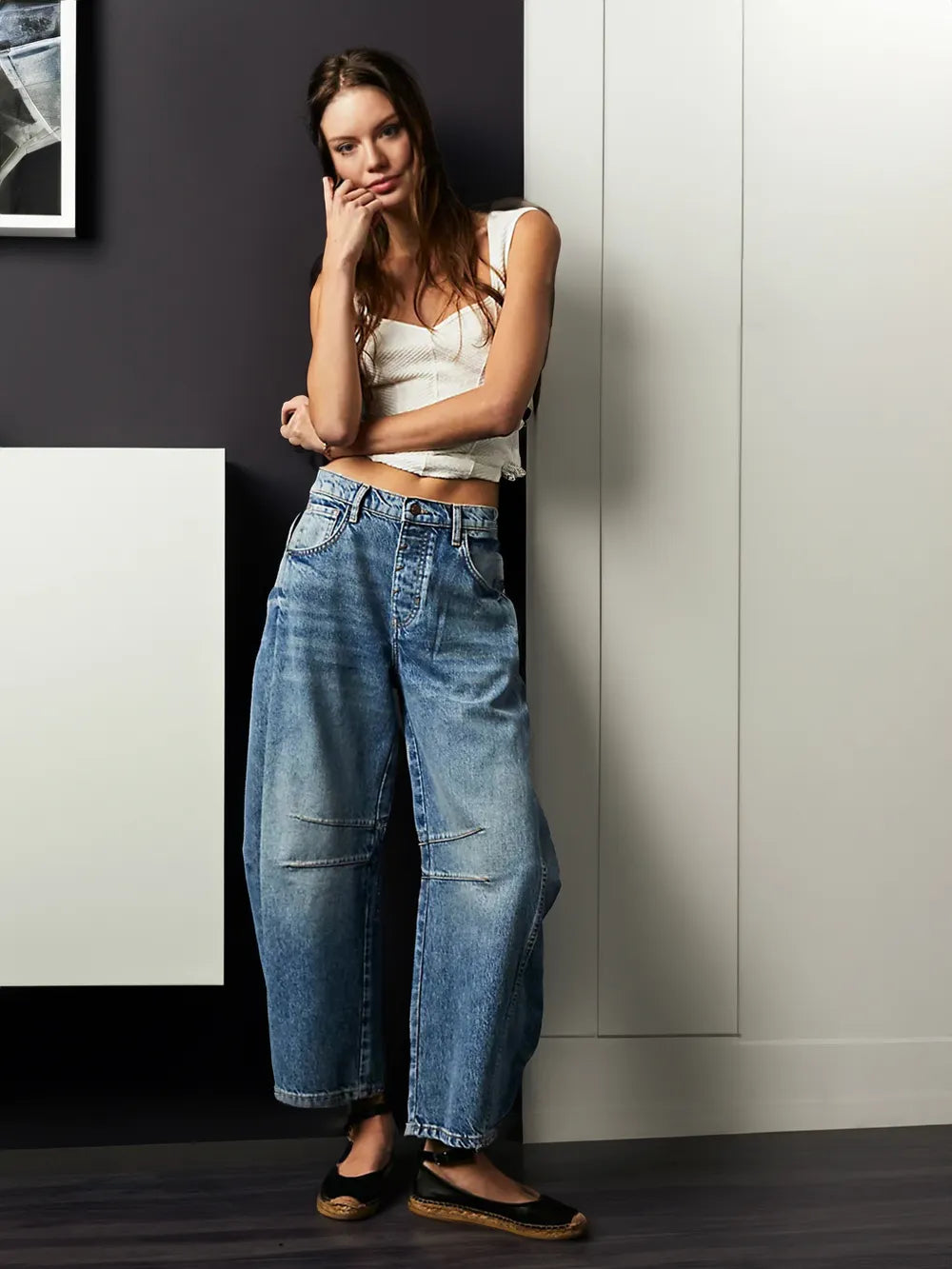 Women's High-Waisted Loose Fit Jeans - ModishWorld