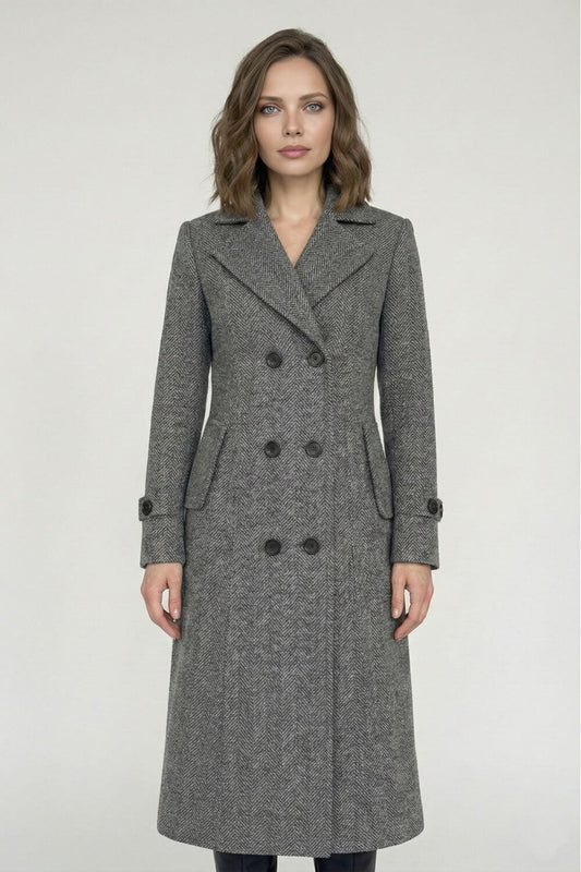 Classic Women's Double Breasted Long Trench Coat - Modish World