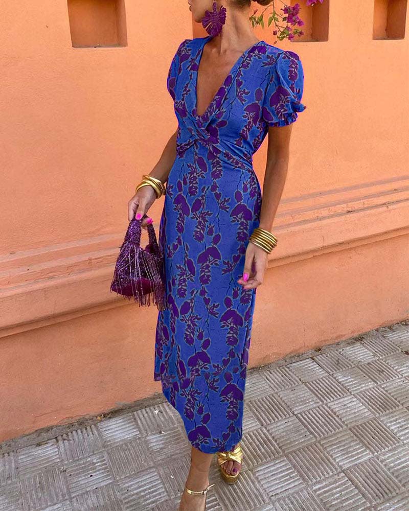 Stylish Women's Puff Sleeve Party Dress
