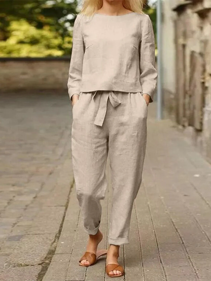 Comfortable Chic Women's Long Sleeve Pant Suit