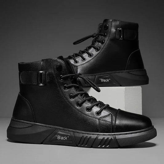 Comfortable Men's Orthopedic Leather Ankle Boots - ModishWorld