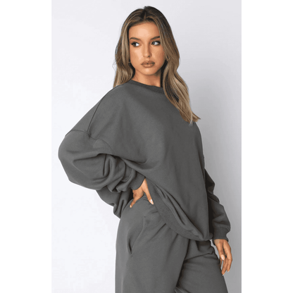 Large Fit Women's Crew Neck Pullover Sweater - ModishWorld