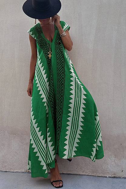Boho Chic Long Sundress for Ladies