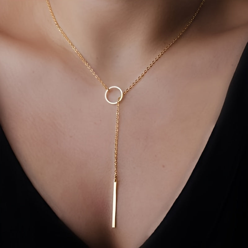 Simple Elegant Pendant Necklace - Adjustable Length - ModishWorld