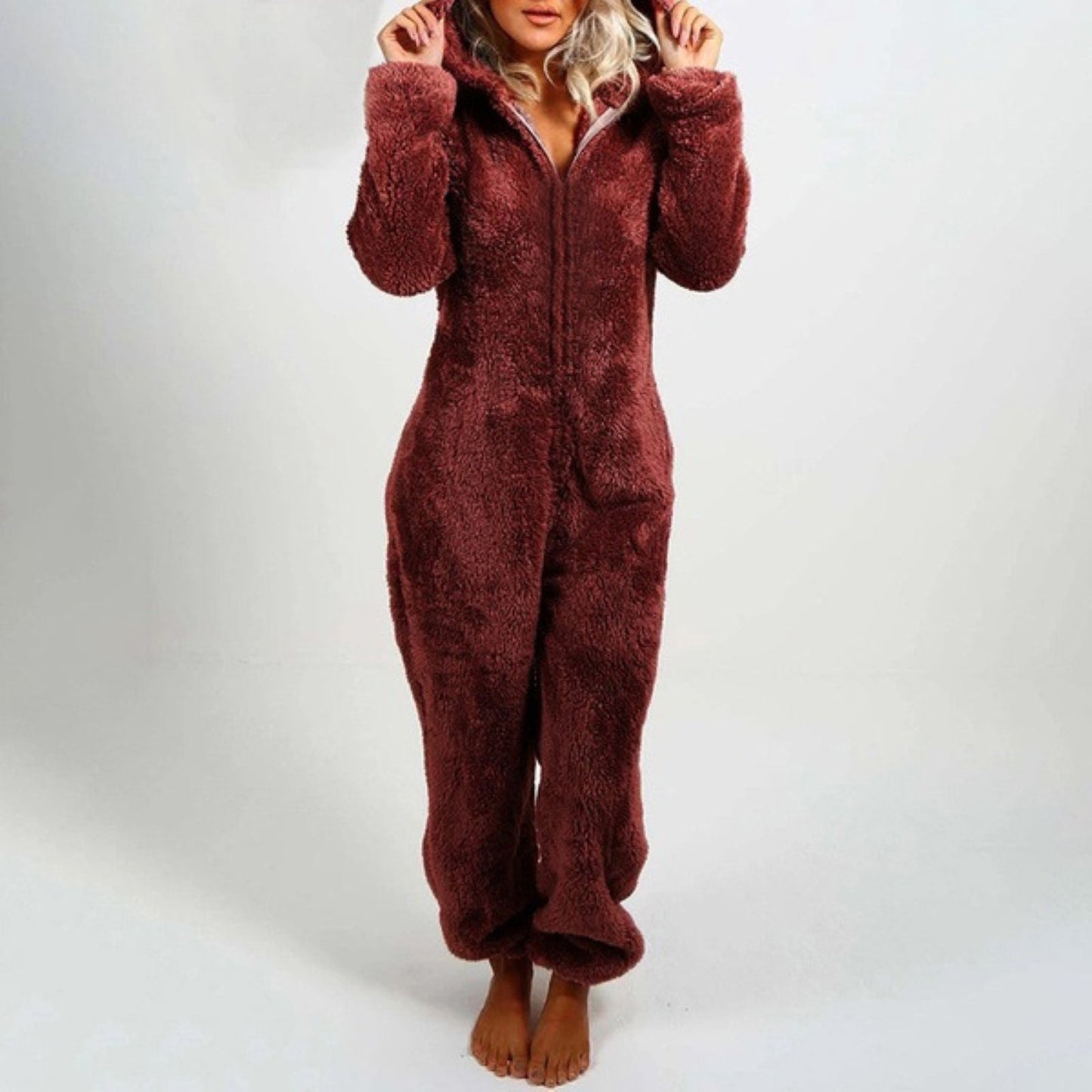 Cozy Women's Hooded Sleep Onesie - ModishWorld