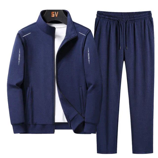 Athletic Sportswear Set - Zip Jacket & Sweatpants