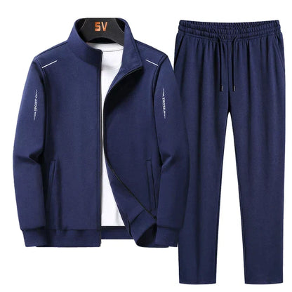 Athletic Sportswear Set - Zip Jacket & Sweatpants