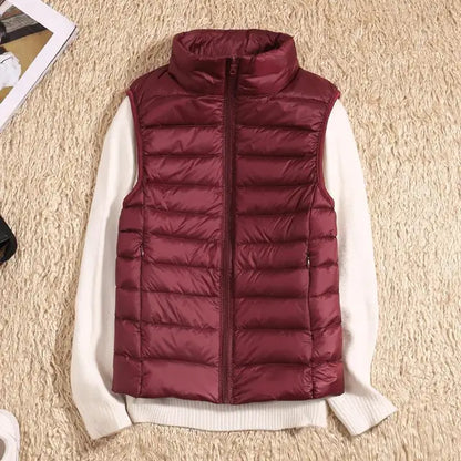 Ladies' Quilted Vest - High Neck Winter Gilet