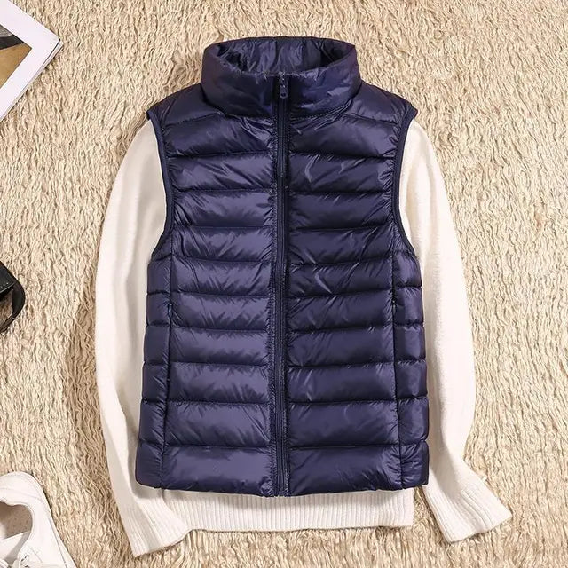 Ladies' Quilted Vest - High Neck Winter Gilet