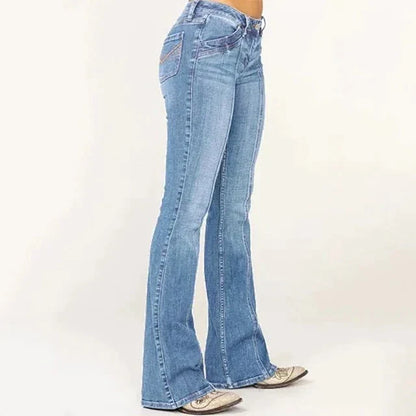 High Waist Wide Leg Ladies Jeans