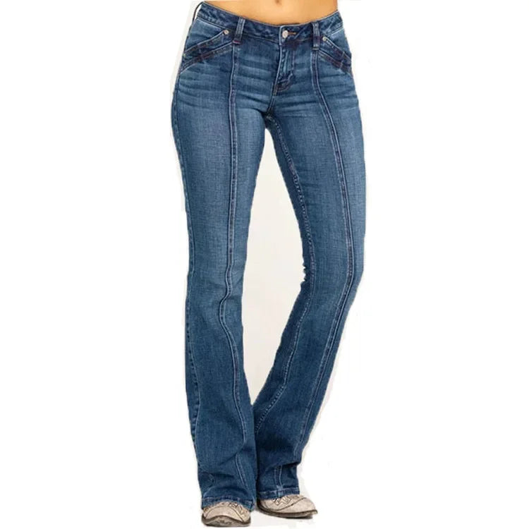 High Waist Wide Leg Ladies Jeans
