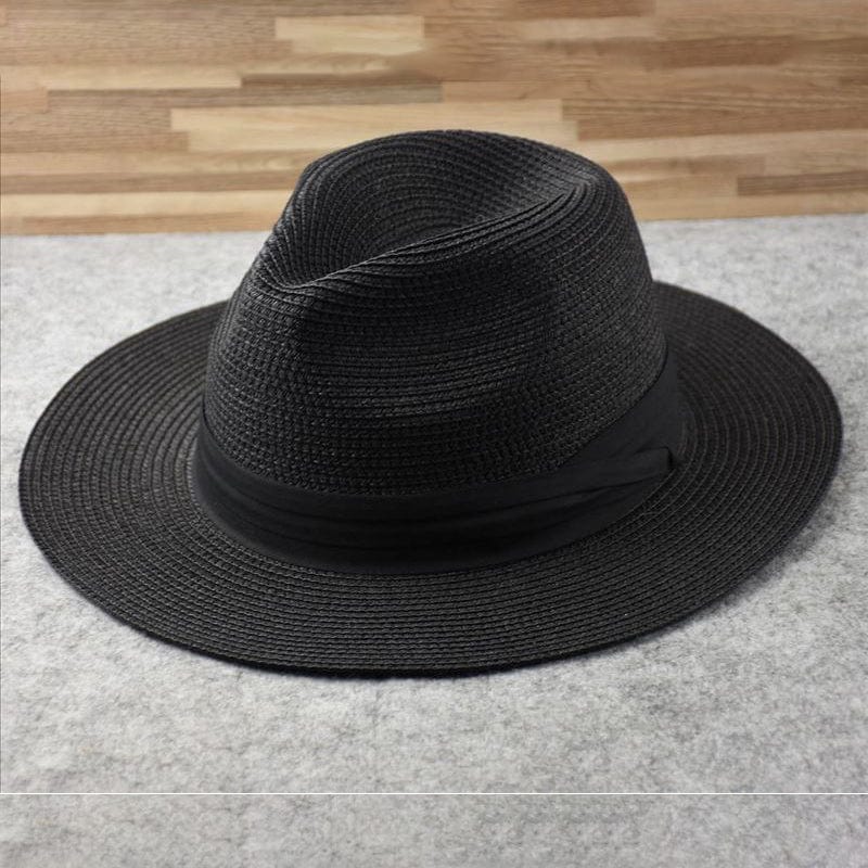 Natural Fiber Summer Sun Hat - Handwoven Straw Travel Hat