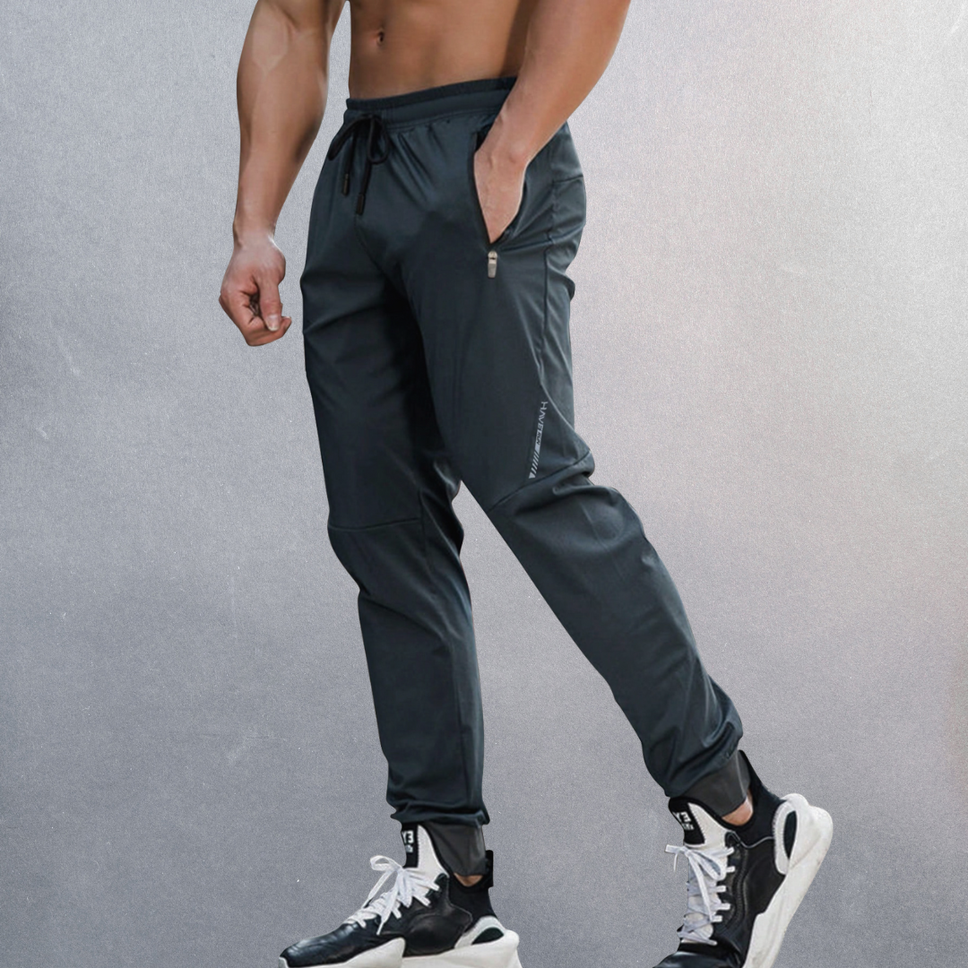 Comfortable Fit Jogger Pants with Elastic Waist - ModishWorld