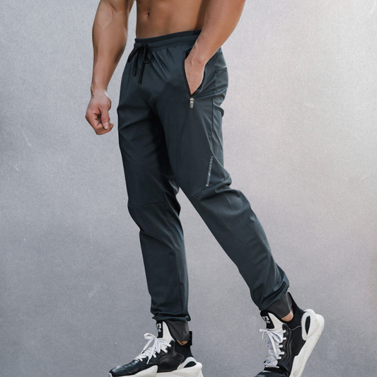 Comfortable Fit Jogger Pants with Elastic Waist - ModishWorld