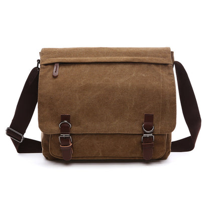 Leather Crossbody Bag with Magnetic Snap Closure