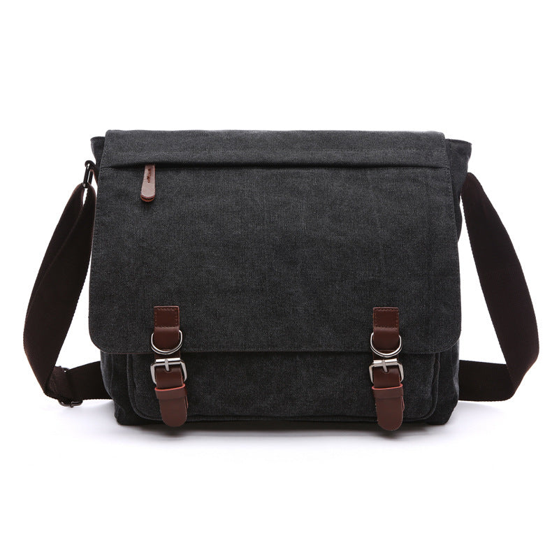 Leather Crossbody Bag with Magnetic Snap Closure