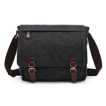 Leather Crossbody Bag with Magnetic Snap Closure