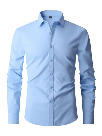 Relaxed Fit Mens Long Sleeve Dress Shirt