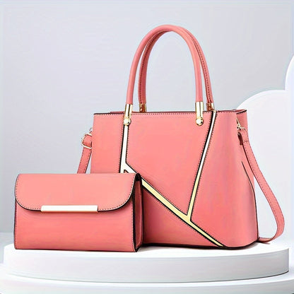 Fashionable 2-In-1 Tote And Clutch Bag Set