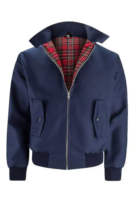 Classic Plaid Men's Bomber Jacket - ModishWorld