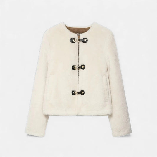 Chic Faux Fur Coat with Button Front - Modish World