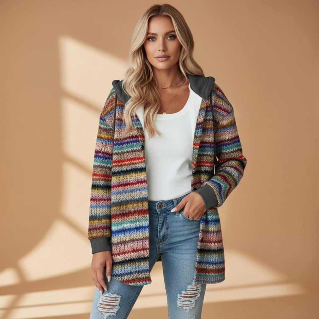 Cozy Women's Hooded Button Cardigan Sweater