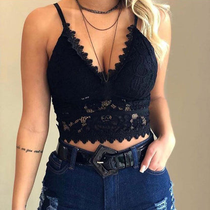 Pretty Red V Neck Camisole Top for Women