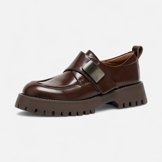 Classic Leather Derby Flat Shoes for Women - Modish World