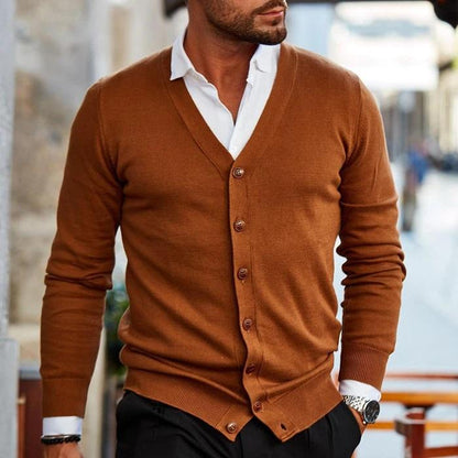 Comfortable Mens Knit Cardigan Sweater