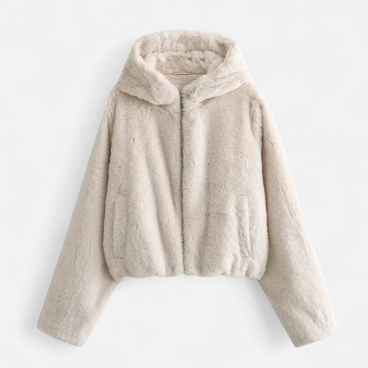 Chic Women's Faux Fur Hooded Winter Coat - Modish World