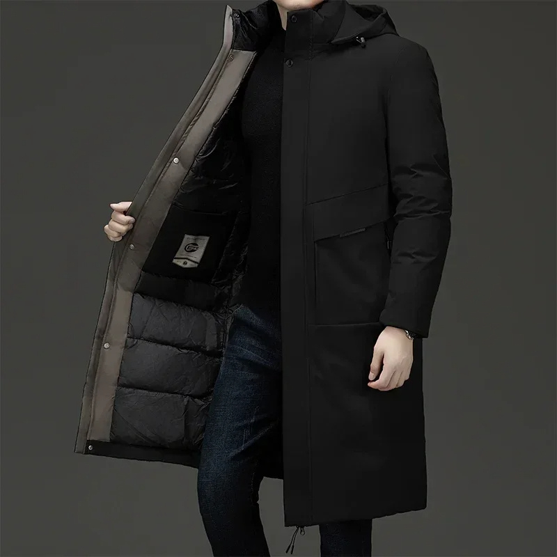 Warm Waterproof Men's Parka Coat with Hood