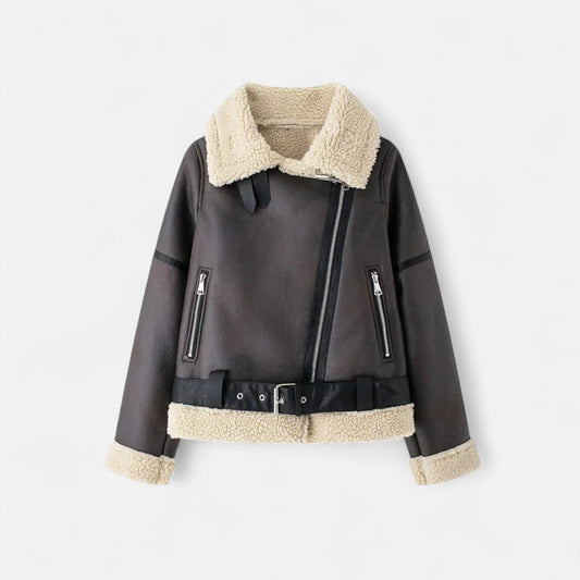 Chic Ladies Fall Fitted Leather Jacket - Modish World