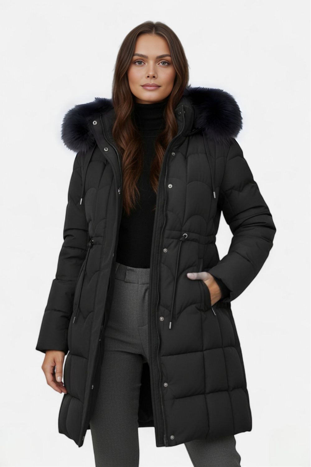 Luxury Women's Faux Fur Down Puffer Jacket - Modish World