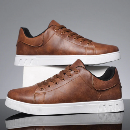 Fashionable Men's Leather Running Shoes
