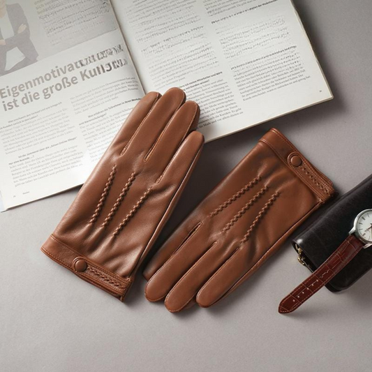 Classic Black Genuine Leather Gloves - Modish World