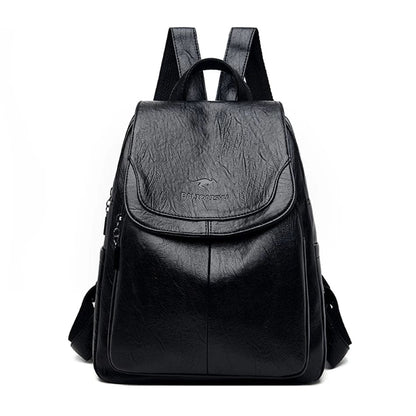 Durable Leather Ladies Travel Backpack