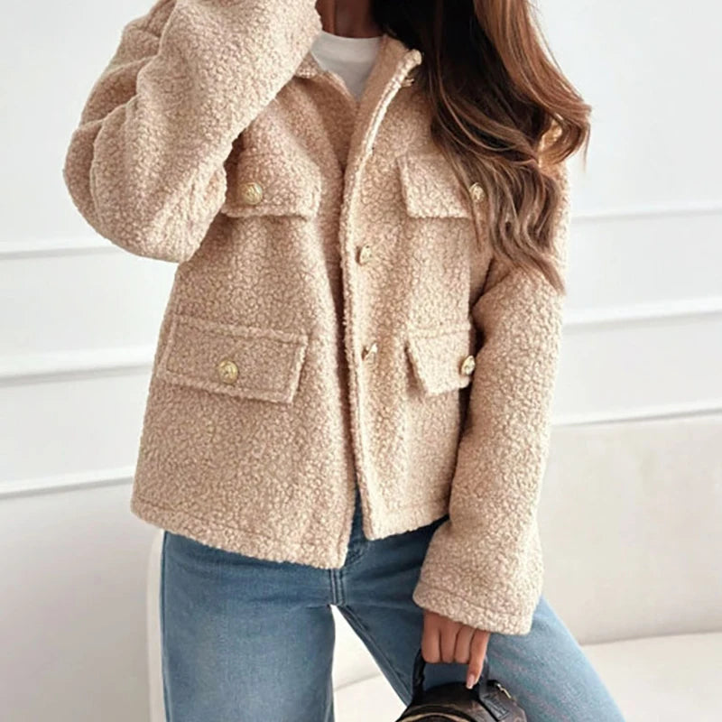Warm Winter Wool Pea Coat for Women - ModishWorld
