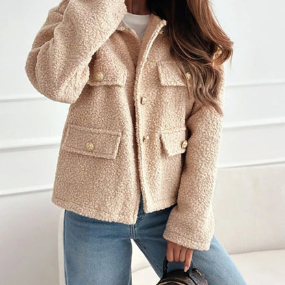 Warm Winter Wool Pea Coat for Women - ModishWorld