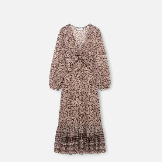 Chic V-Neck Floral Midi Dress for Women - Modish World