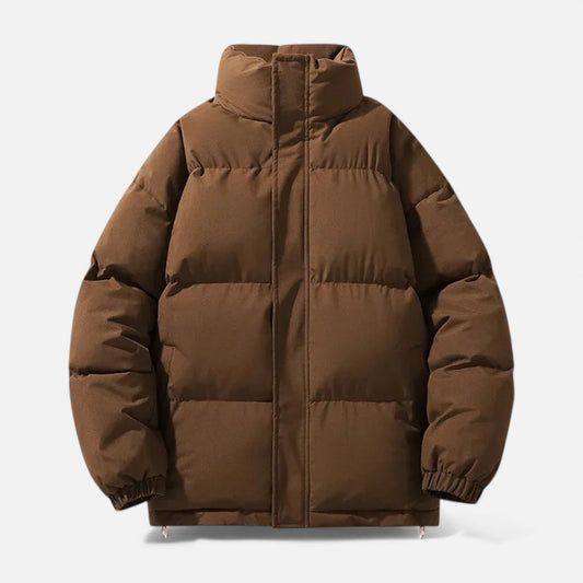 Warm Unisex Puffer Coat with Stand Up Collar - Modish World
