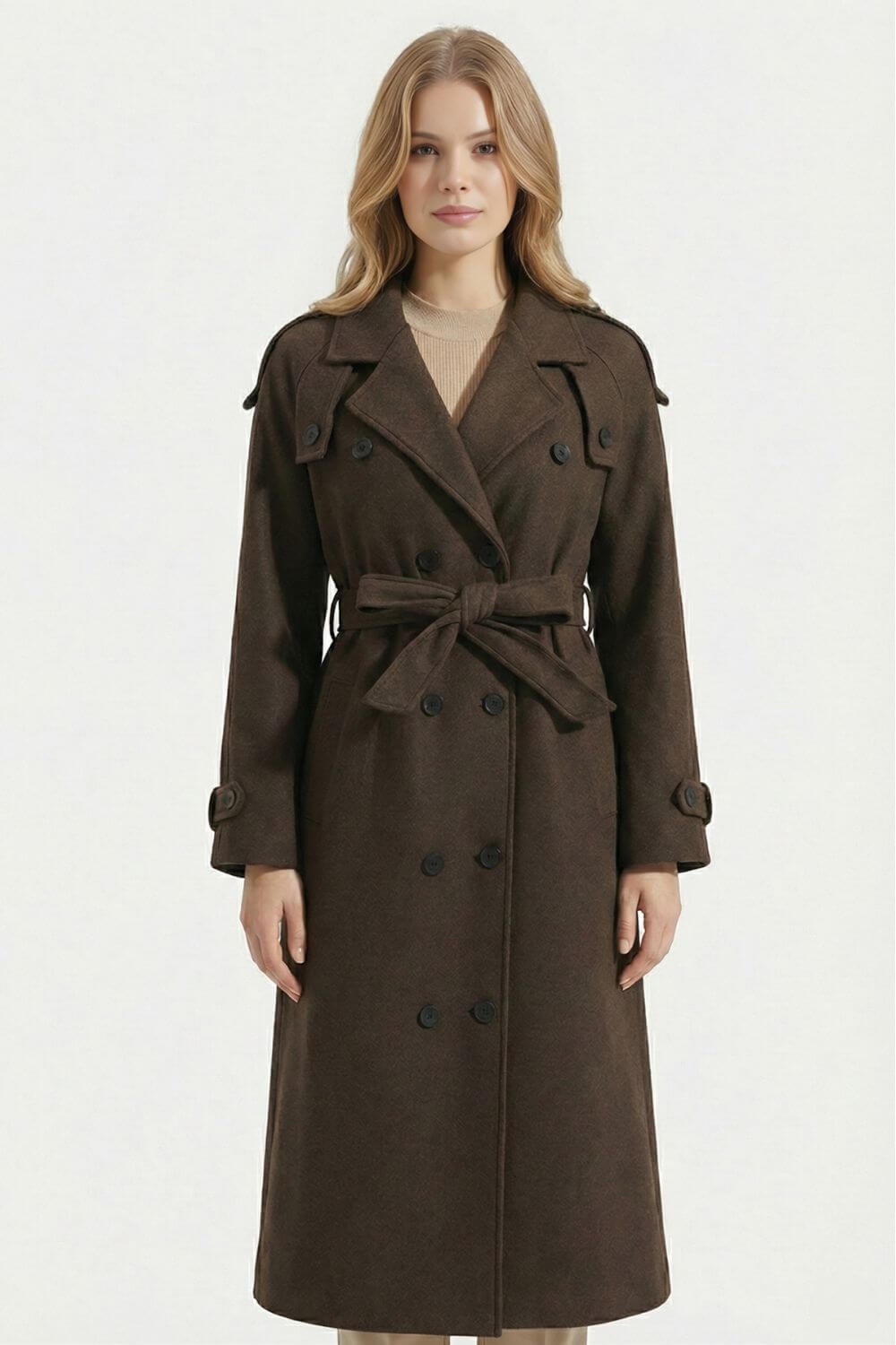 Classic Women's Double Breasted Trench Coat