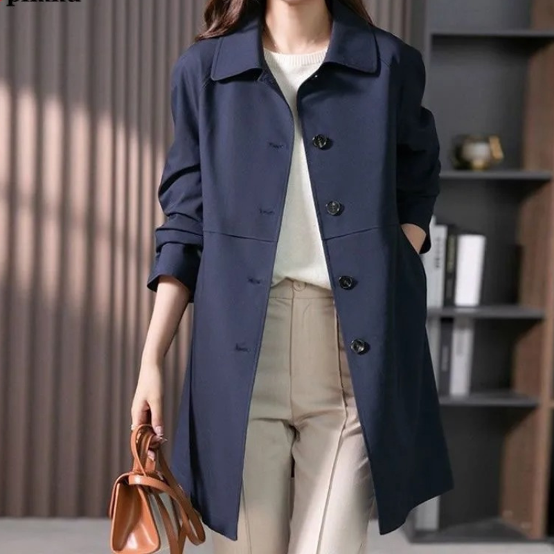 Classic Women's Double Breasted Short Trench Coat