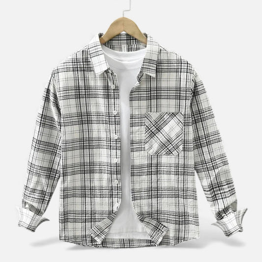 Casual Plaid Flannel Shirt for Men with Pocket - Modish World